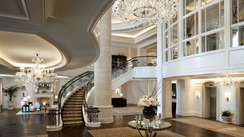 Mandarin Oriental Hotel, classical, white, rich, castle, inside, stairs, room, living room, fire, comfort, place