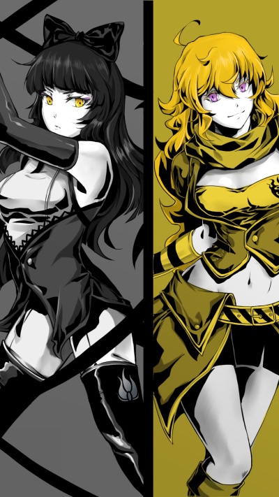 Anime RWBY, Blake Belladonna, Ruby Rose (RWBY), Weiss Schnee, Yang Xiao Long, 1080x1920
