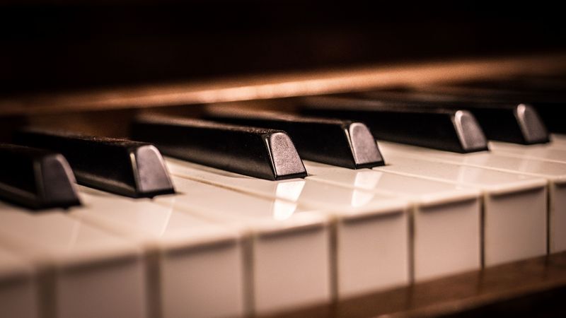 piano, keys, macro, 4k