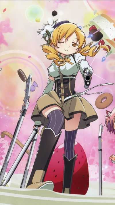 Anime Puella Magi Madoka Magica, Madoka Kaname, Mami Tomoe, 1080x1920