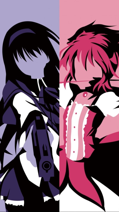 Anime Puella Magi Madoka Magica, Kyōko Sakura, Sayaka Miki, Homura Akemi, Mami Tomoe, Madoka Kaname, 1080x1920