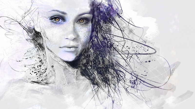 girl, portrait, art