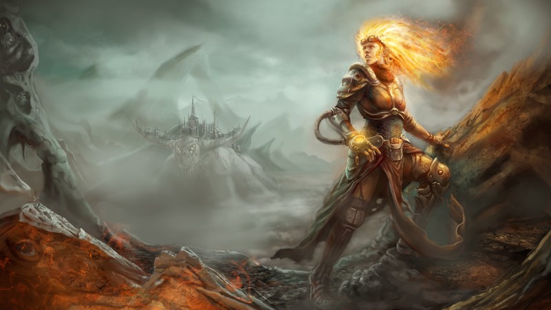 Magic the Gathering, Chandra Nalaar, RPG, strategy, author artwork