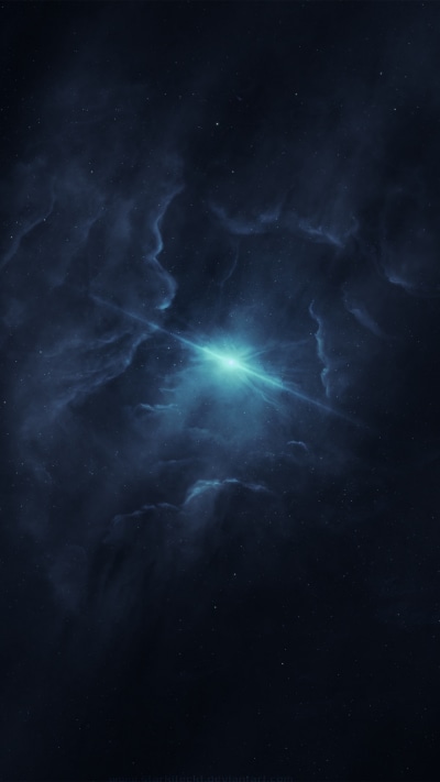 Sci Fi Nebula, Blue, Space, 1080x1920