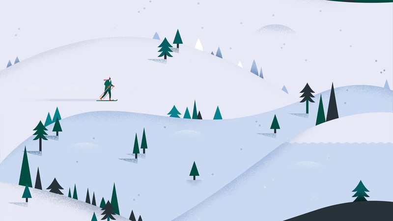 Android, 4k, winter, snow, mountains