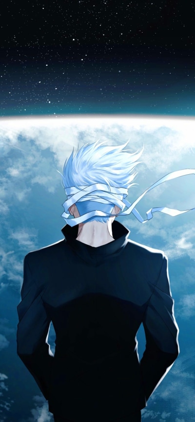 Anime Jujutsu Kaisen, Satoru Gojo, 828x1792