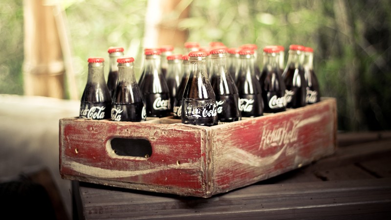 Coca-Cola, drink, soda, box, vintage, retro