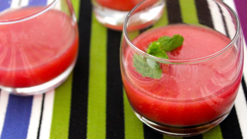 smoothies, watermelon, mint, strawberry,
