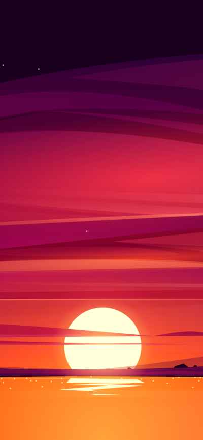 Artistic Sunset, Night, Sun, 828x1792