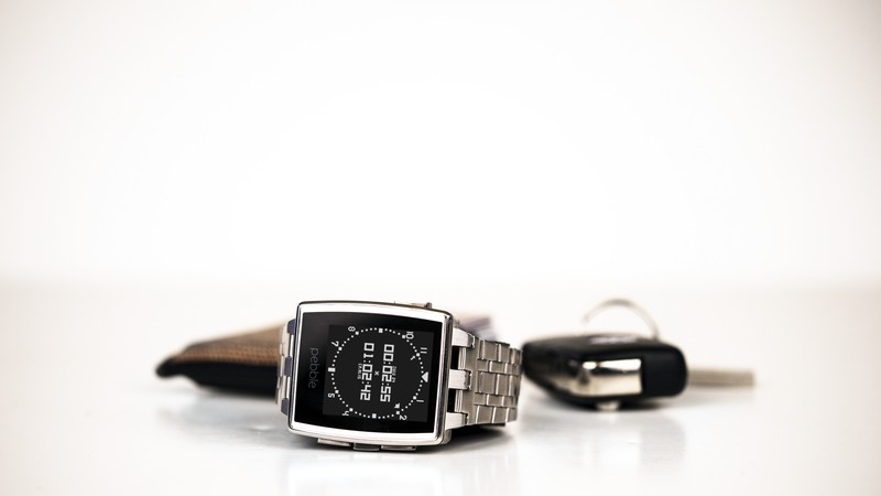 Pebble Steel Smartwatch, limited edition, watches, Pebble, black, silver, e-paper, display, review