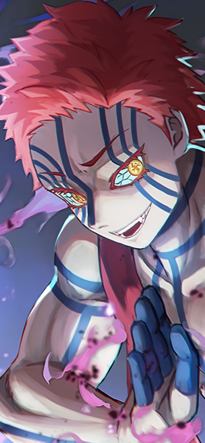 Anime Demon Slayer: Kimetsu no Yaiba, Akaza (Demon Slayer: Kimetsu No Yaiba), 828x1792