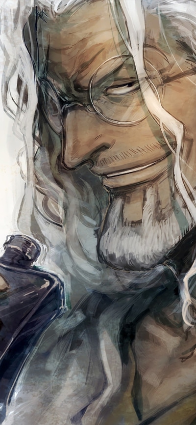 Anime One Piece, Silvers Rayleigh, 828x1792