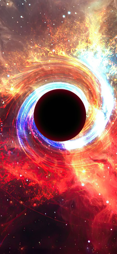 Sci Fi Black Hole, Space, 828x1792