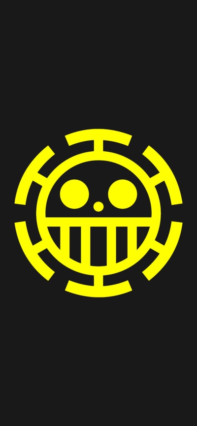 Anime One Piece, Trafalgar Law, Logo, 828x1792