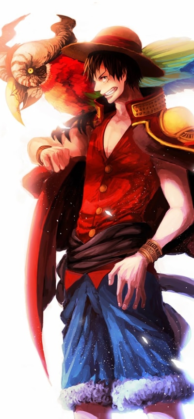Anime One Piece, Monkey D. Luffy, 828x1792
