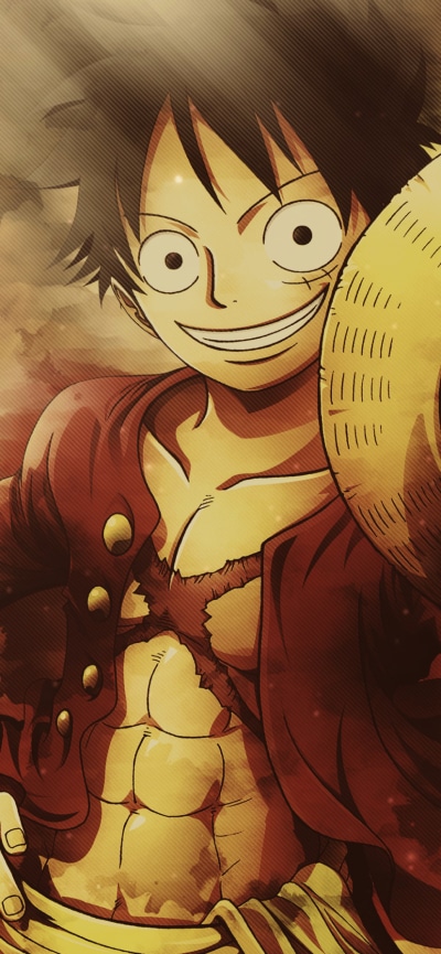 Anime One Piece, Monkey D. Luffy, 828x1792