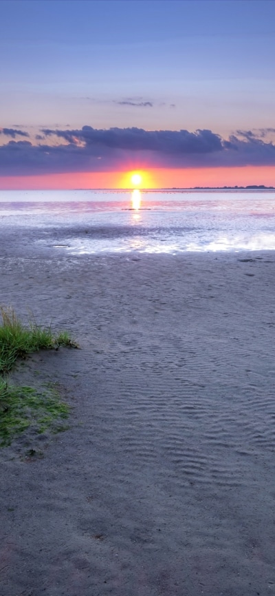 Earth Sunset, Horizon, Ocean, 828x1792