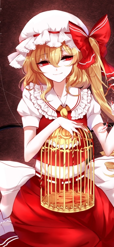 Anime Touhou, Flandre Scarlet, 828x1792