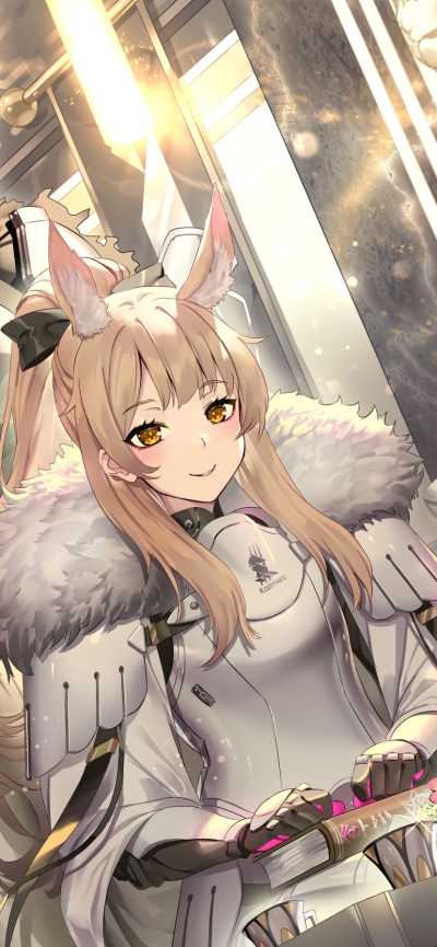 Video Game Arknights, Animal Ears, Blonde, Nearl (ArKnights), 828x1792