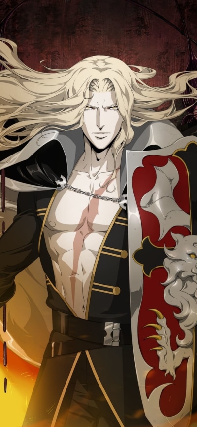 Anime Castlevania, Alucard (Castlevania), 828x1792