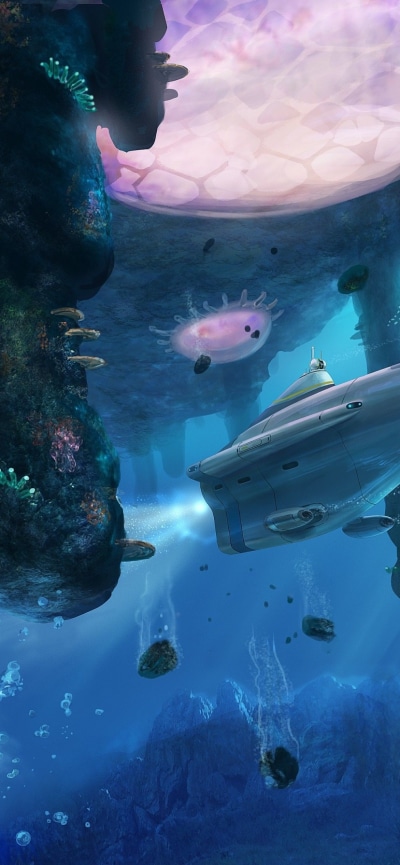 Video Game Subnautica, 828x1792