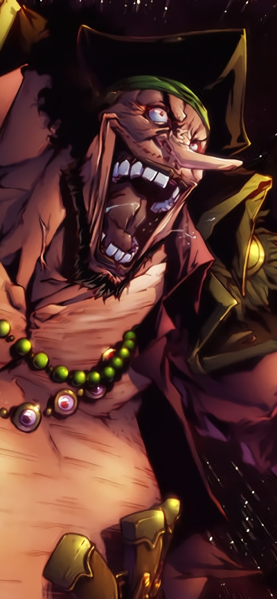 Anime One Piece, Marshall D. Teach, 828x1792