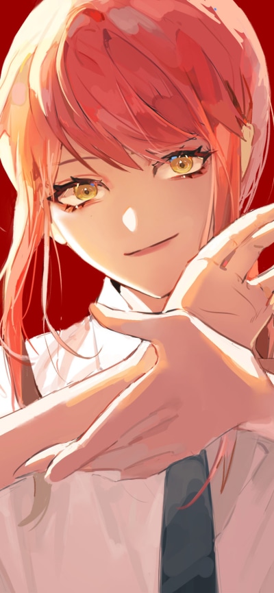 Anime Chainsaw Man, Makima (Chainsaw Man), 828x1792