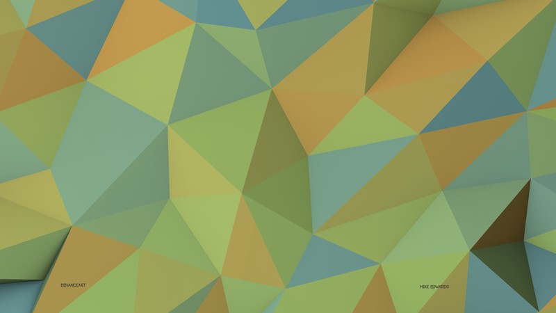 polygon, 4k, green, yellow, background, pattern