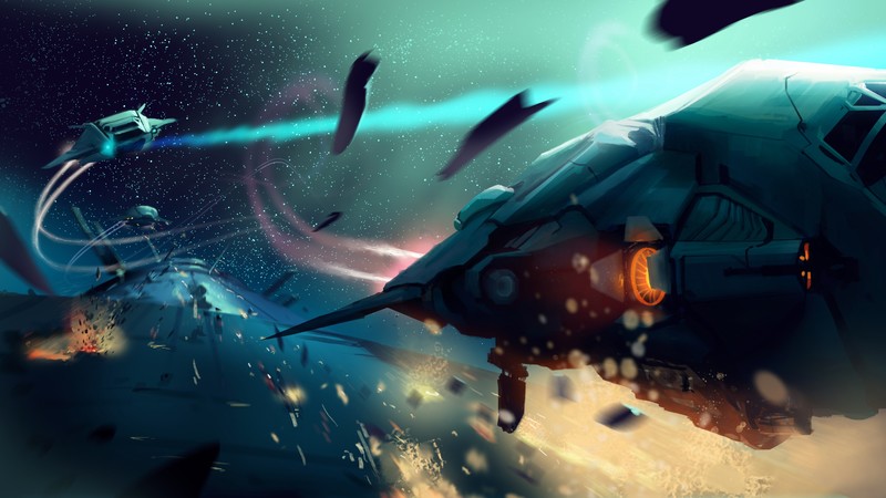 Elite: Dangerous, game, space simulator, sci-fi, spaceshipr, battle, space, stars, art, screenshot, 4k, 4K, PC, 2015
