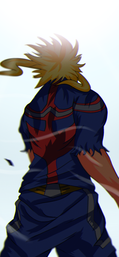 Anime My Hero Academia, All Might, Toshinori Yagi, 828x1792