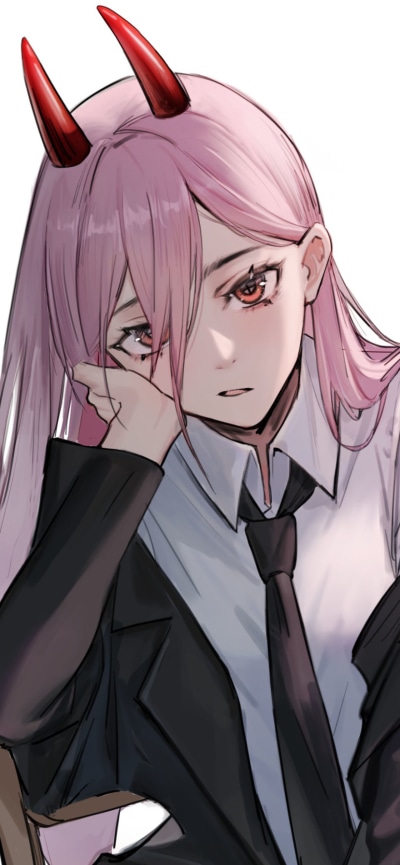 Anime Chainsaw Man, Power (Chainsaw Man), 828x1792