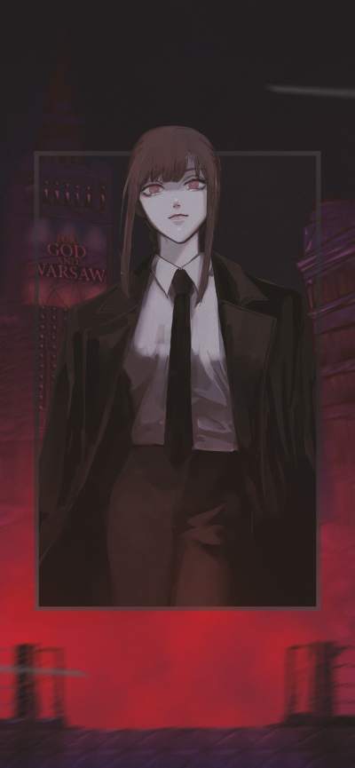 Anime Chainsaw Man, Makima (Chainsaw Man), 828x1792