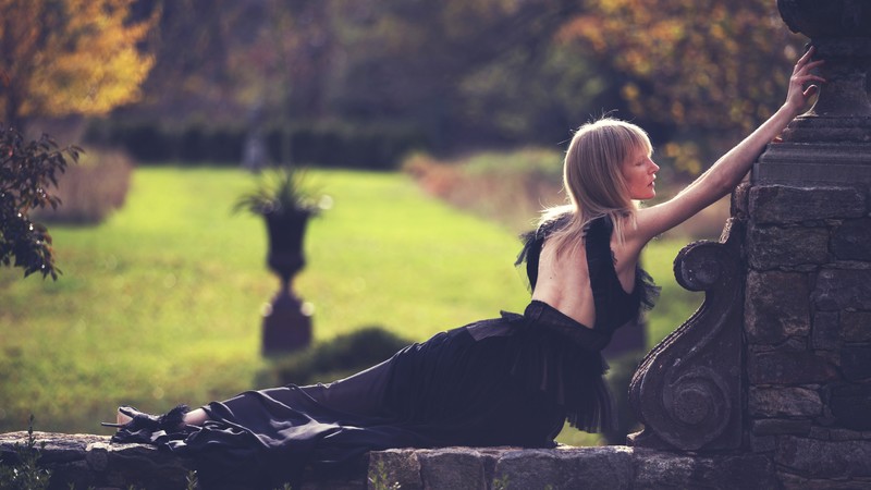 Kirsten Owen, Top Fashion Models 2015, model, dress, garden