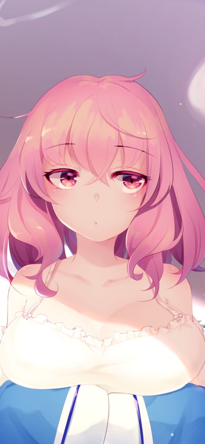Anime Touhou, Yuyuko Saigyouji, 828x1792