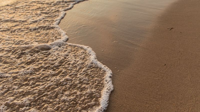 beach, wave, sea, sand, water, 4k