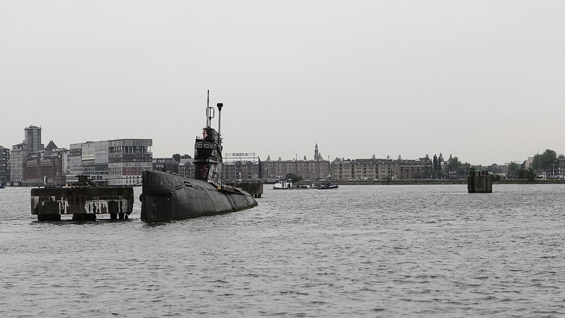 submarine, military, Amsterdam, Royal Netherlands Navy, sea, port
