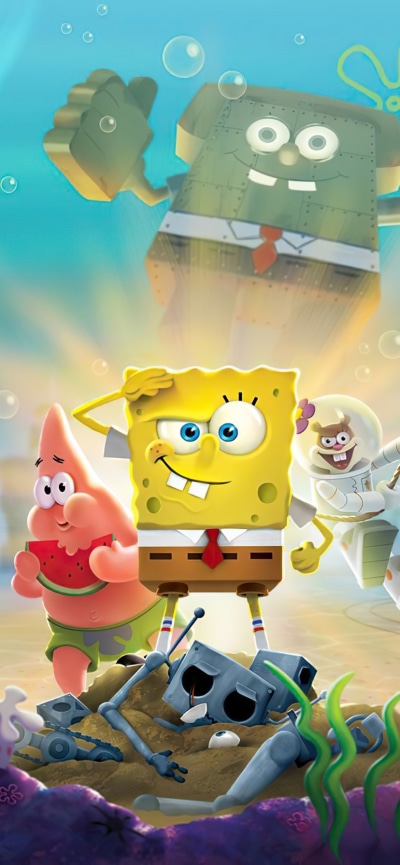 Video Game SpongeBob SquarePants: Battle for Bikini Bottom, SpongeBob SquarePants, 828x1792