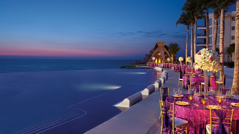Dreams Riviera Cancun Resort, Best Hotels of 2017, tourism, travel, resort, vacation, sea, ocean, sunset, purple