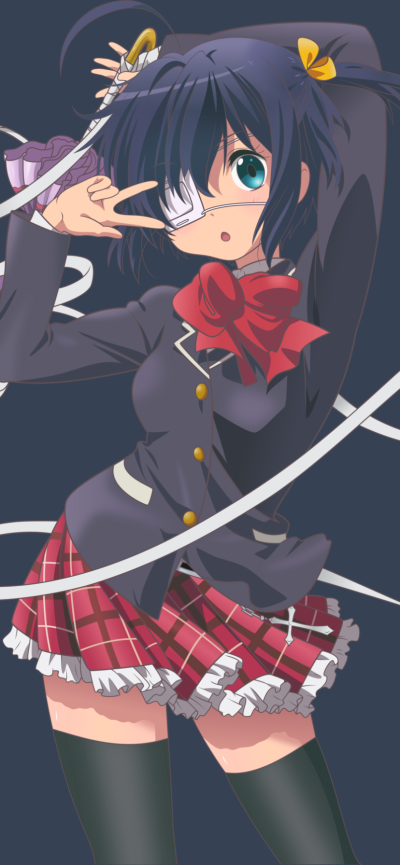 Anime Love, Chunibyo and Other Delusions, Rikka Takanashi, 828x1792