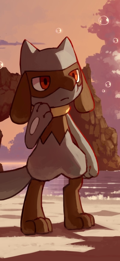 Video Game Pokémon, Riolu (Pokémon), 828x1792
