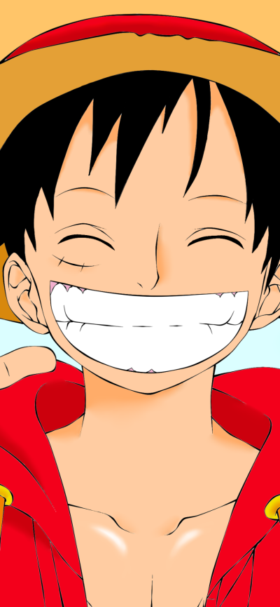 Anime One Piece, Monkey D. Luffy, 828x1792