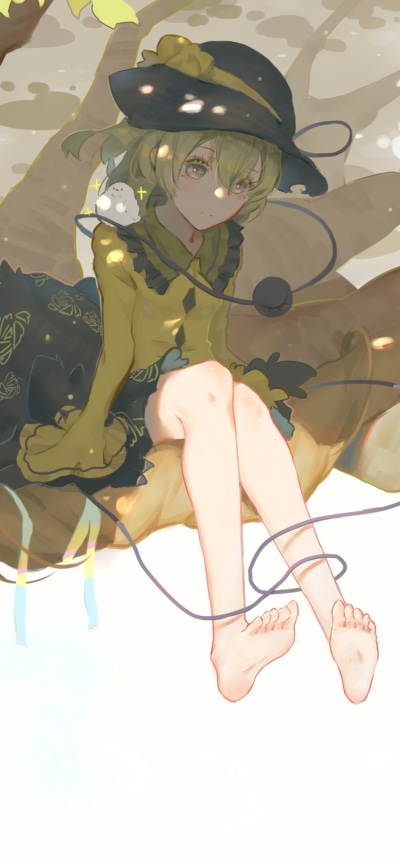 Anime Touhou, Koishi Komeiji, 828x1792