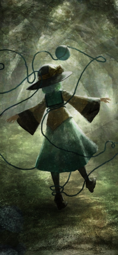 Anime Touhou, Koishi Komeiji, 828x1792