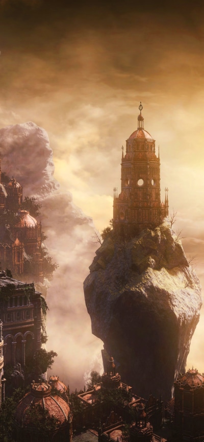 Video Game Dark Souls III, City, 828x1792