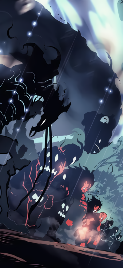 Anime Solo Leveling, Sung Jin-Woo, 828x1792
