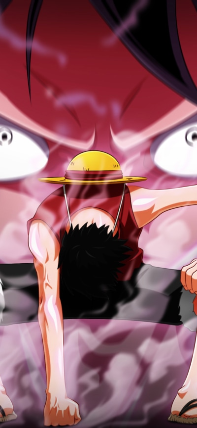 Anime One Piece, Monkey D. Luffy, 828x1792