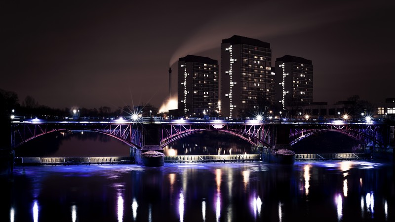 Glasgow, Scotland, Hotel, bridge, sea, lake, ocean, water, light, night, sky, travel, vacation, booking