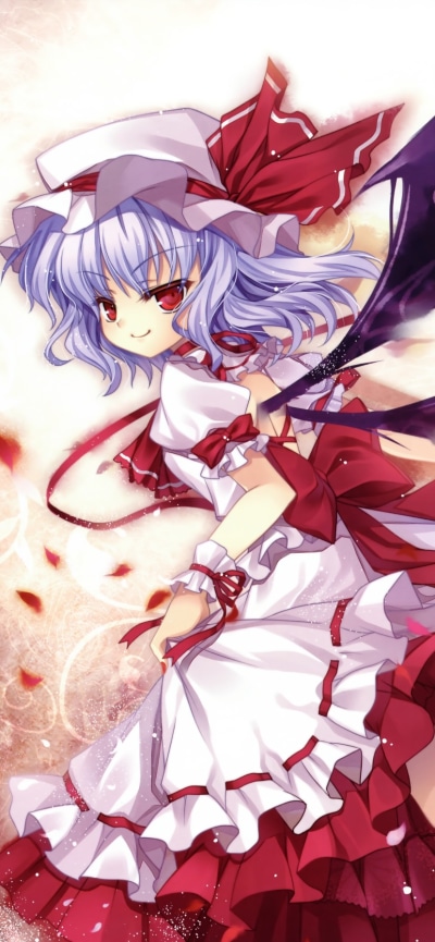 Anime Touhou, Remilia Scarlet, 828x1792