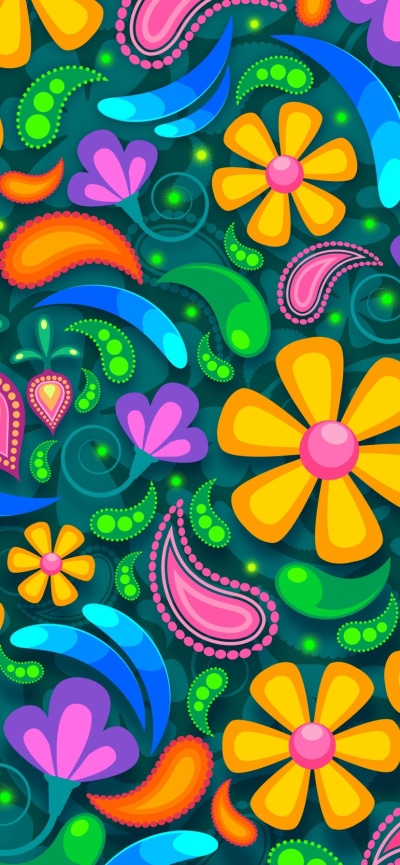Artistic Flower, Colors, Colorful, 828x1792