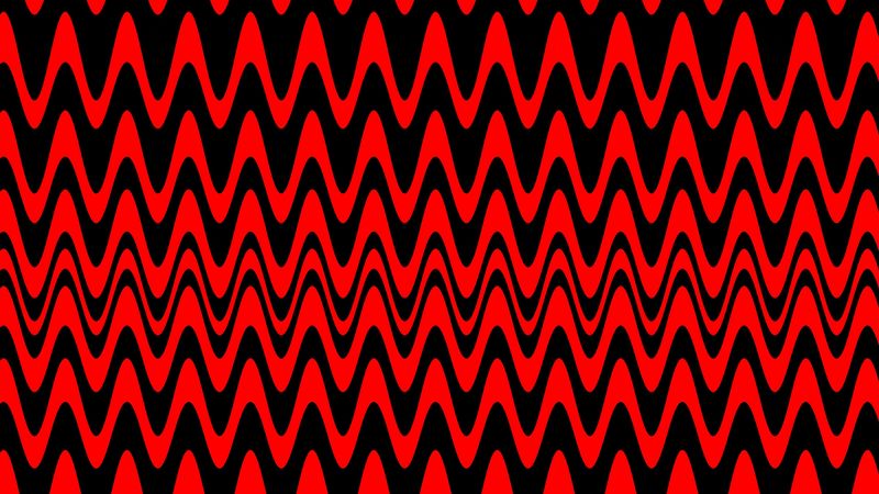 abstraction, waves, red, black, 4k